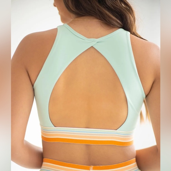 POPFLEX Retro Rainbow Collection Believe Bra in Mint - Picture 4 of 8